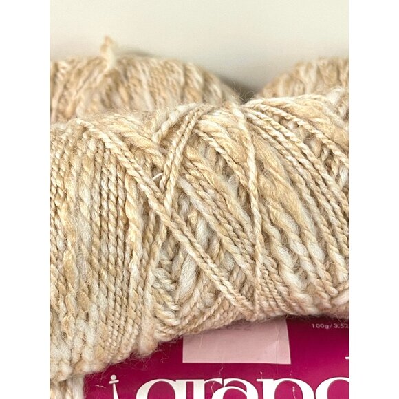 Grand'Mere Beige Marbled 2 Ply Multibello Knitting Worsted ~ 6 Skein Lot - Picture 10 of 10
